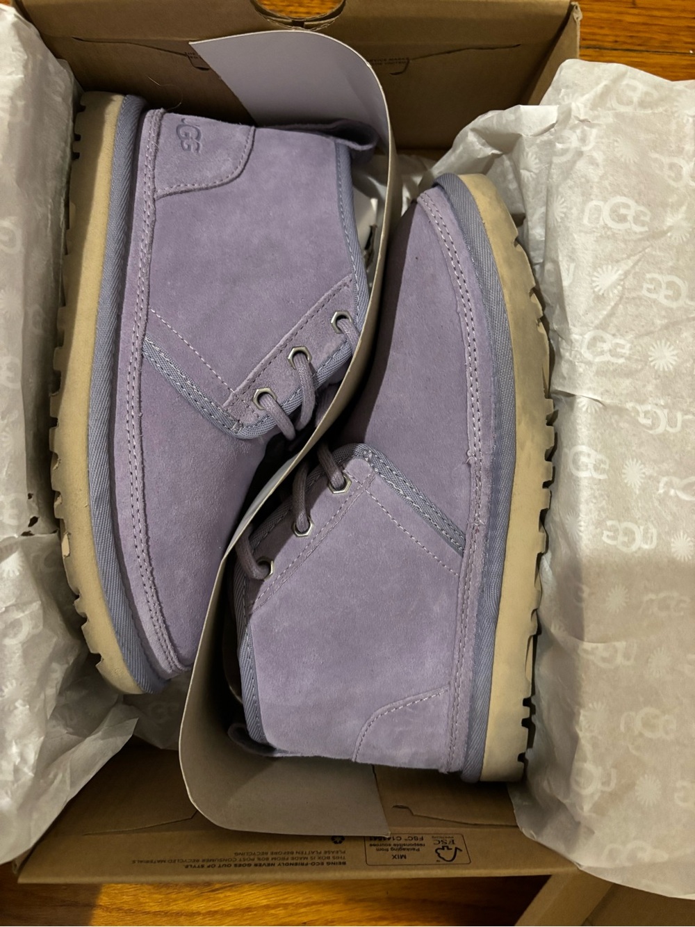 UGG Men’s Lavender Suede Chukka Boots - Light Purple